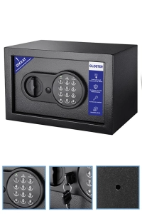 Yüksek Kaliteli Ev Tipi Çelik Para Kasası 20x31x20 Cm